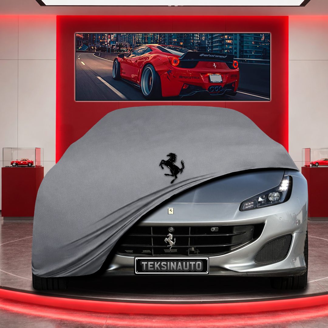 Ferrari Portofino Custom Fit Indoor Car Cover Soft Stretch Black Gray Blue Red Dust Protection Garage Cover Laser Cut + Bag