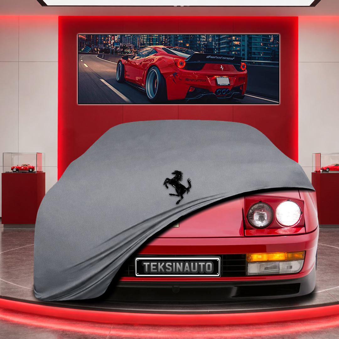 Ferrari Testarossa Custom Fit Indoor Car Cover Soft Stretch Black Gray Blue Red Dust Protection Garage Cover Laser Cut + Bag