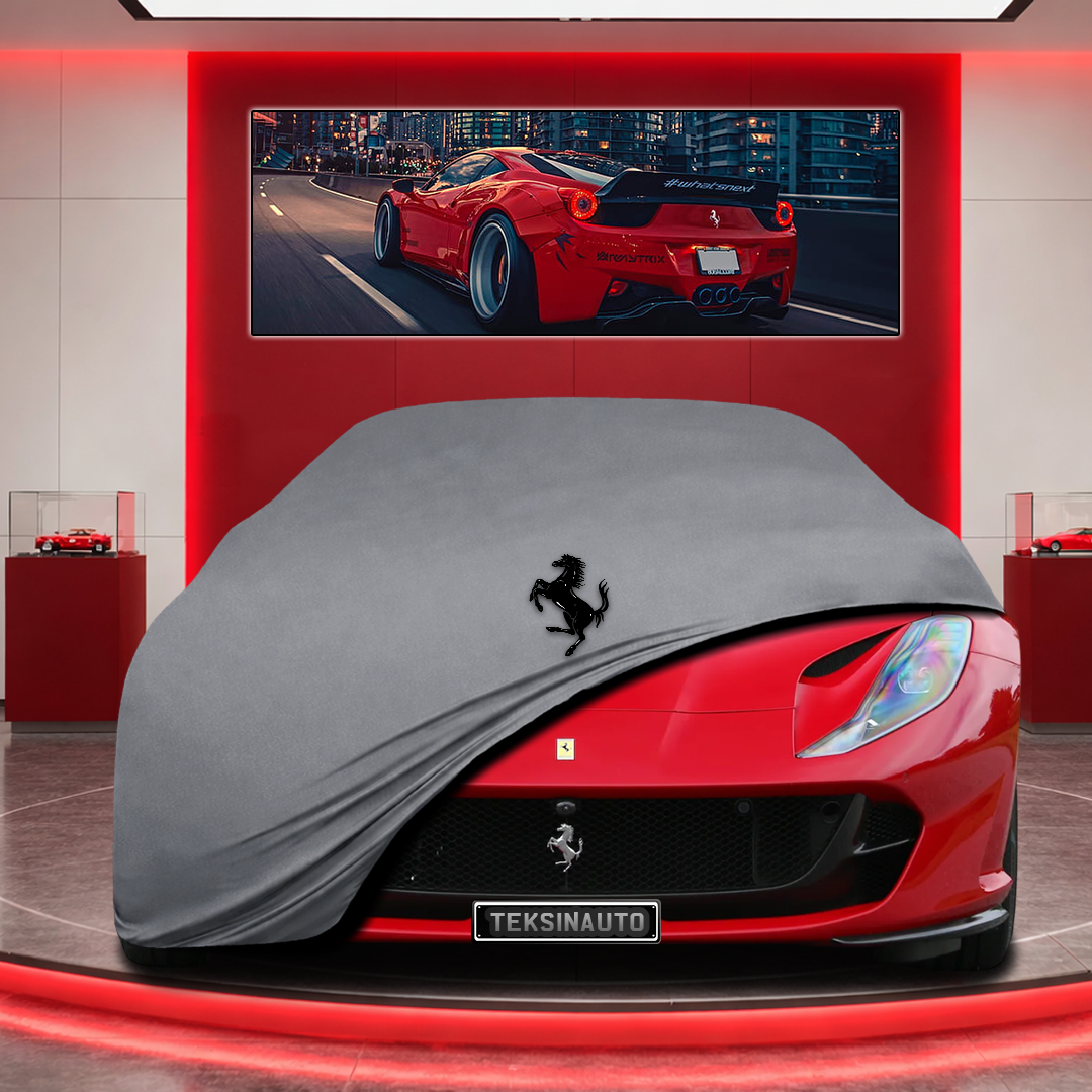 Ferrari 812 Custom Fit Indoor Car Cover Soft Stretch Black Gray Blue Red Dust Protection Garage Cover Laser Cut + Bag