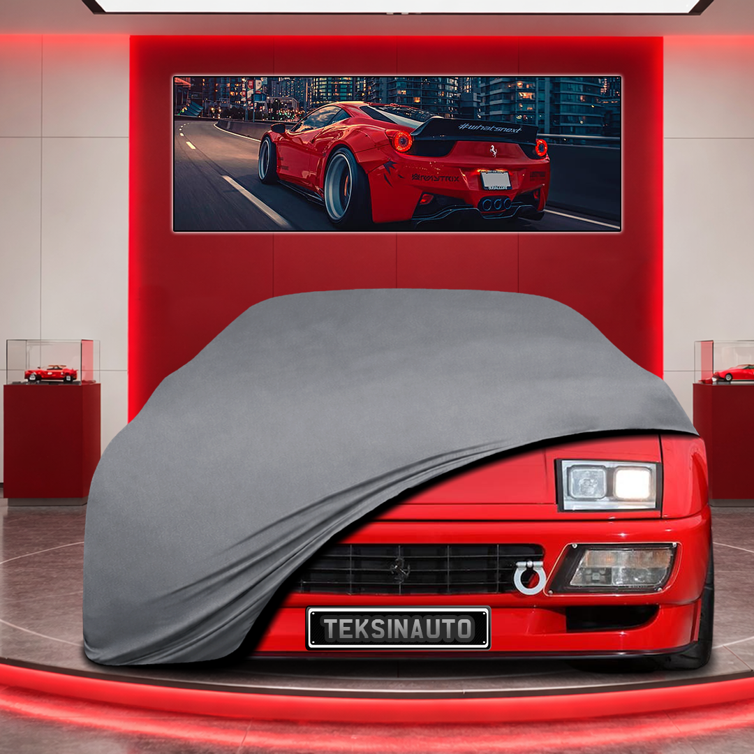 Ferrari 348 Custom Fit Indoor Car Cover Soft Stretch Black Gray Blue Red Dust Protection Garage Cover Laser Cut + Bag