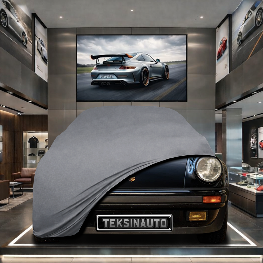 PORSCHE 911 CABRİOLET (G) 1982-1989 Custom Fit Indoor Car Cover Soft Stretch Black Gray Blue Red Dust Protection Garage Cover Laser Cut + Bag