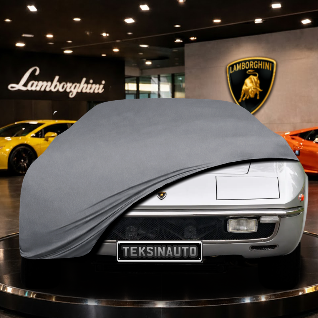 Lamborghini Islero (1968-1970) Custom Fit Indoor Car Cover Soft Stretch Black Gray Blue Red Dust Protection Garage Cover Laser Cut + Bag