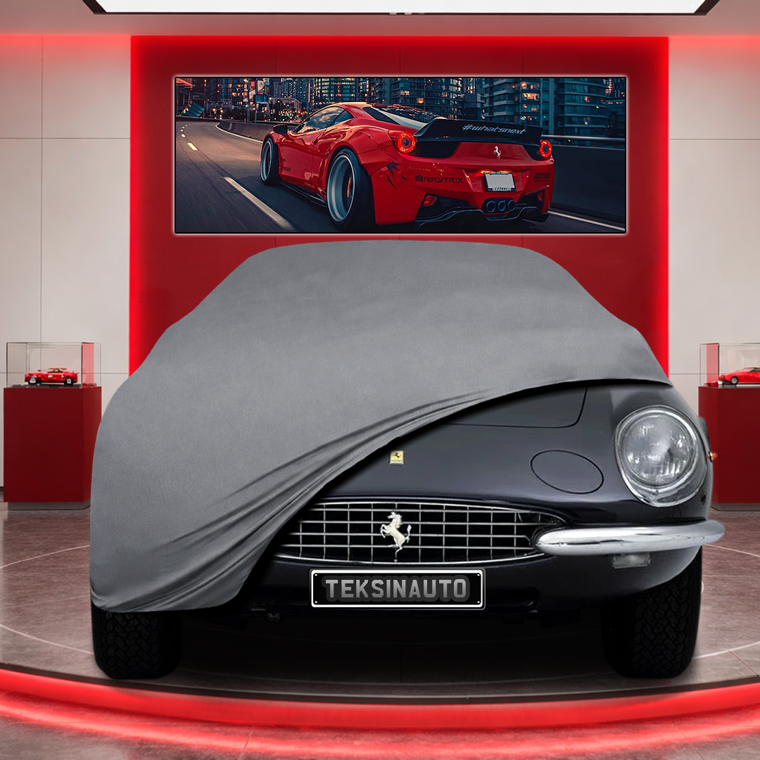 Ferrari 365 California (1966 - 1967) Custom Fit Indoor Car Cover Soft Stretch Black Gray Blue Red Dust Protection Garage Cover Laser Cut + Bag