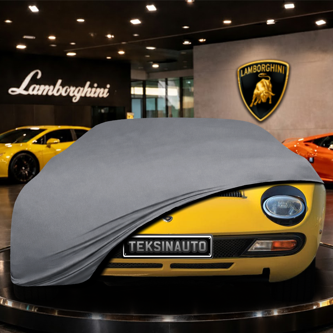 Lamborghini Miura (1966-1969) Custom Fit Indoor Car Cover Soft Stretch Black Gray Blue Red Dust Protection Garage Cover Laser Cut + Bag