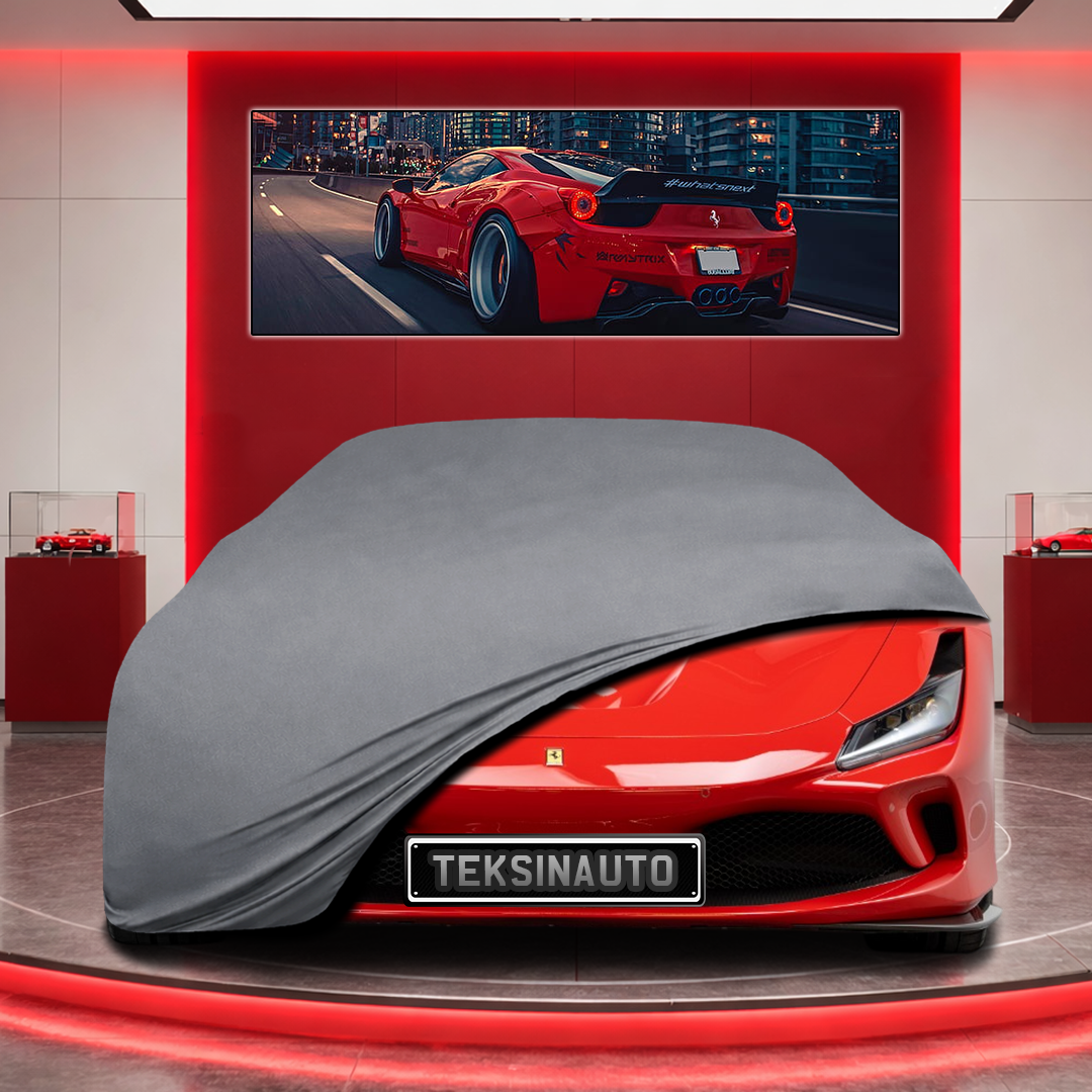 Ferrari F8 Custom Fit Indoor Car Cover Soft Stretch Black Gray Blue Red Dust Protection Garage Cover Laser Cut + Bag