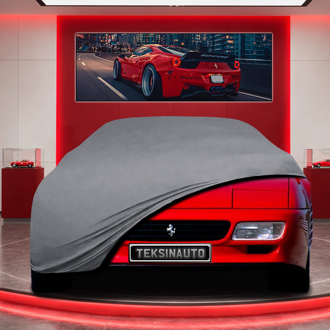 Ferrari 512 Custom Fit Indoor Car Cover Soft Stretch Black Gray Blue Red Dust Protection Garage Cover Laser Cut + Bag