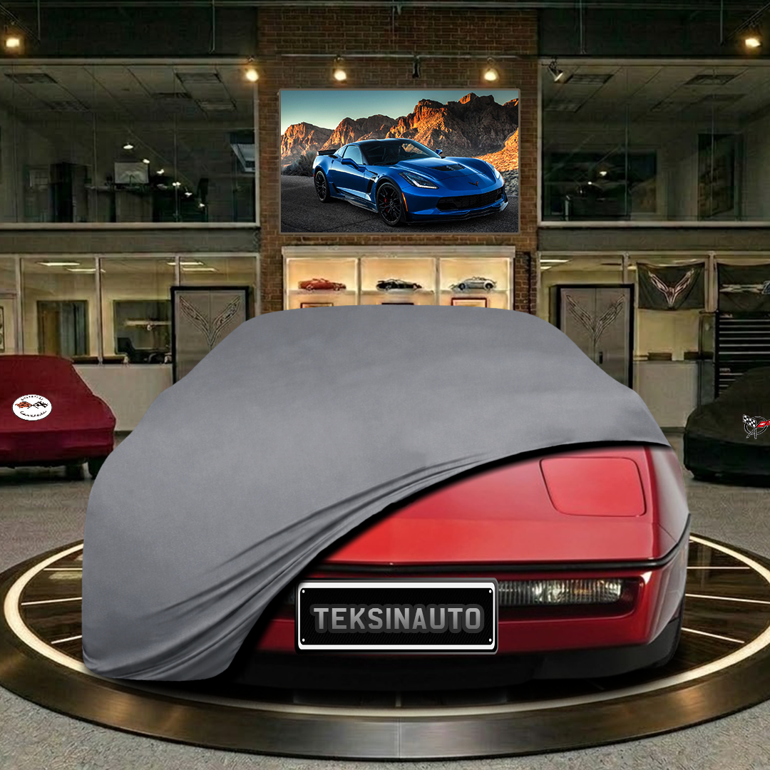 Corvette C4 Custom Fit Indoor Car Cover Soft Stretch Black Gray Blue Red Dust Protection Garage Cover Laser Cut + Bag