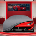 Ferrari Sergio Custom Fit Indoor Car Cover Soft Stretch Black Gray Blue Red Dust Protection Garage Cover Laser Cut + Bag