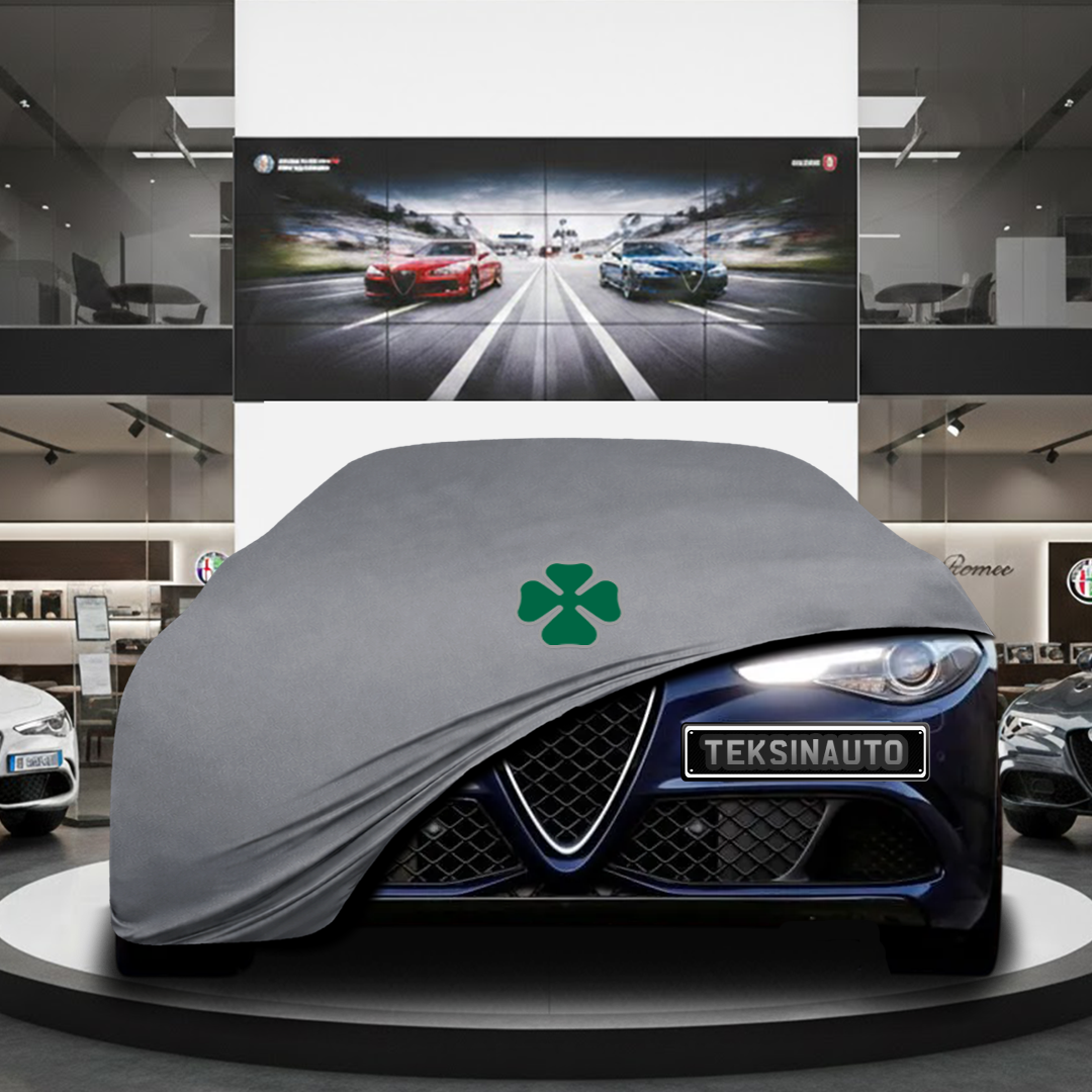 Alfa Romeo Giulia Sedan (2016-) Custom Fit Indoor Car Cover Soft Stretch Black Gray Blue Red Dust Protection Garage Cover Laser Cut + Bag