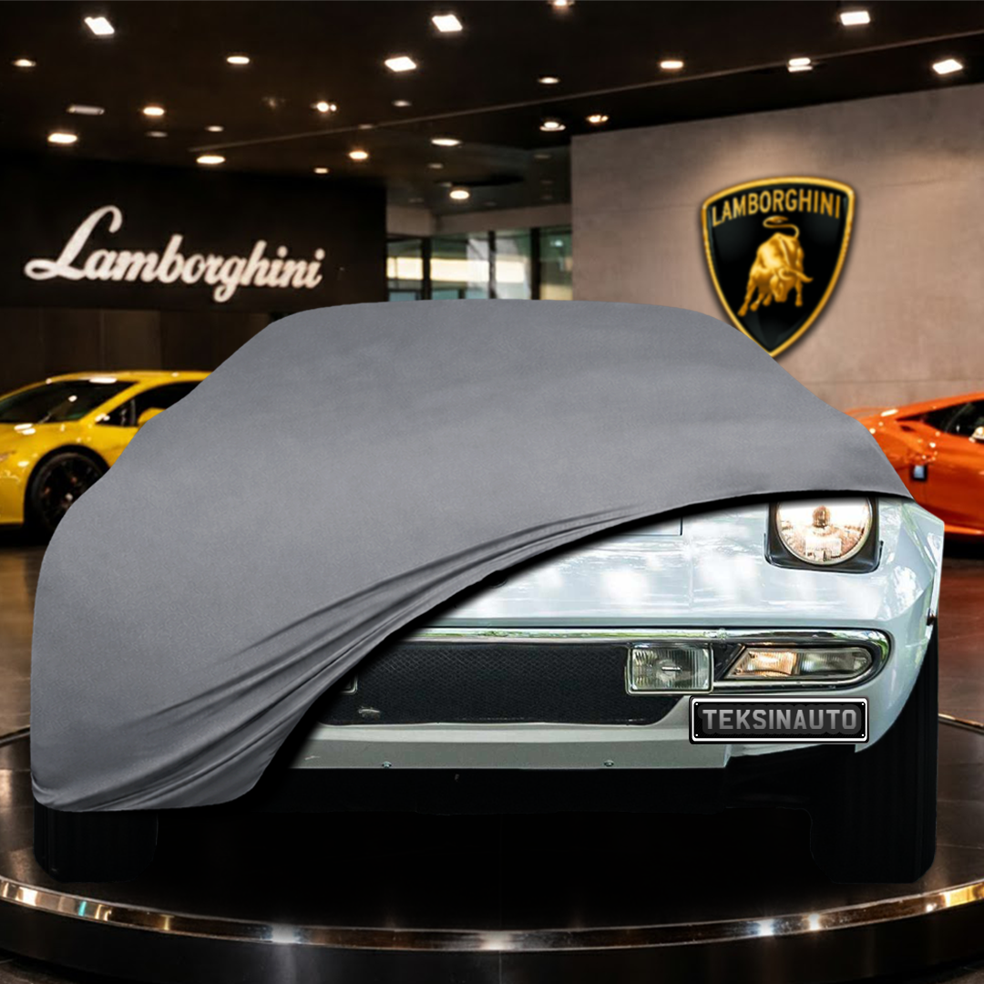 Lamborghini Urraco (1972-1981) Custom Fit Indoor Car Cover Soft Stretch Black Gray Blue Red Dust Protection Garage Cover Laser Cut + Bag