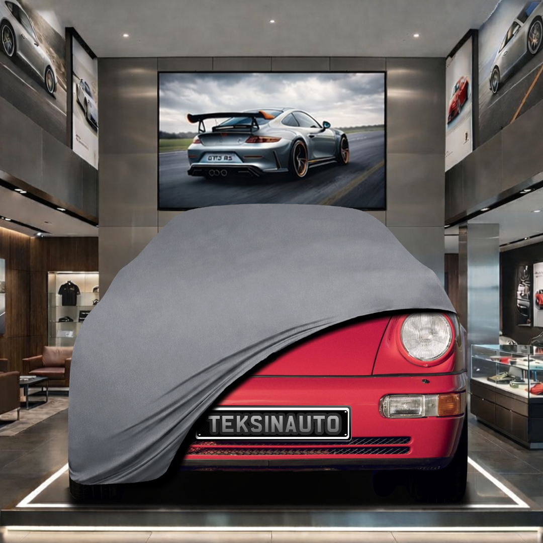 PORSCHE 911 964 1989-1993 Custom Fit Indoor Car Cover Soft Stretch Black Gray Blue Red Dust Protection Garage Cover Laser Cut + Bag