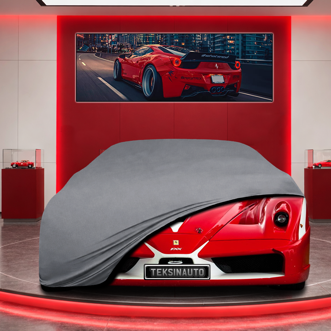 Ferrari FXX Custom Fit Indoor Car Cover Soft Stretch Black Gray Blue Red Dust Protection Garage Cover Laser Cut + Bag
