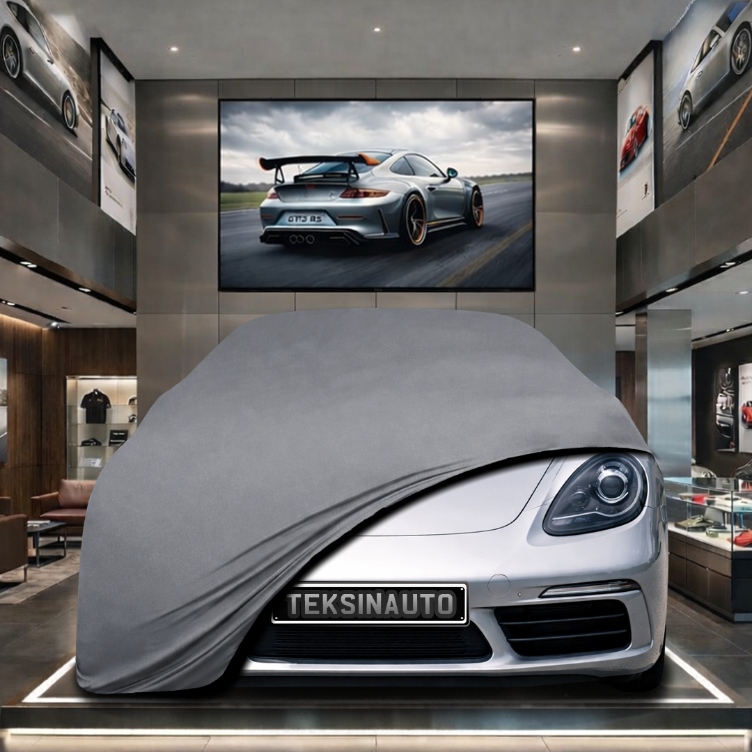 Porsche 718 (982) Custom Fit Indoor Car Cover Soft Stretch Black Gray Blue Red Dust Protection Garage Cover Laser Cut + Bag