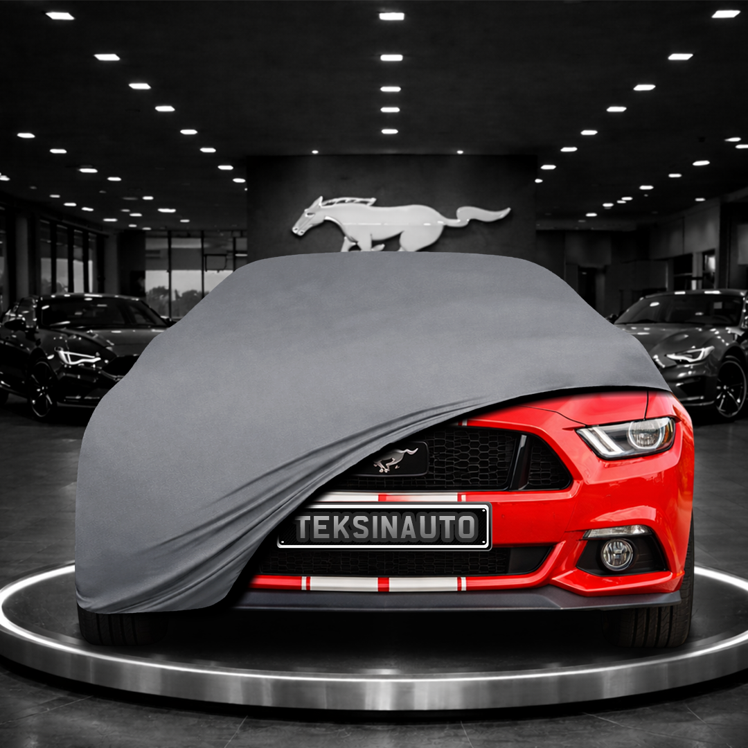 MUSTANG 6 2015-2023 Custom Fit Indoor Car Cover Soft Stretch Black Gray Blue Red Dust Protection Garage Cover Laser Cut + Bag
