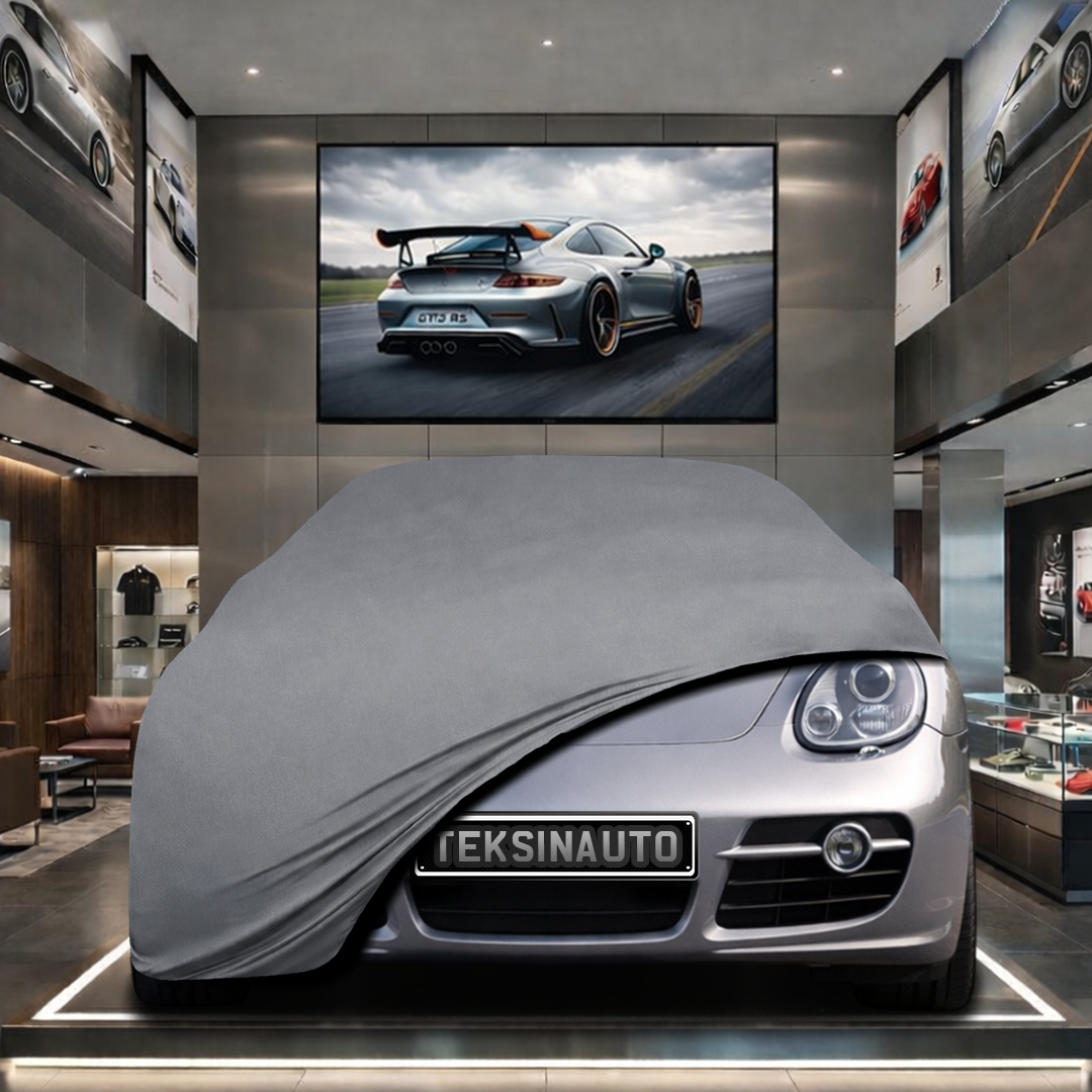 Porsche Cayman 987C (2005-2012) Custom Fit Indoor Car Cover Soft Stretch Black Gray Blue Red Dust Protection Garage Cover Laser Cut + Bag