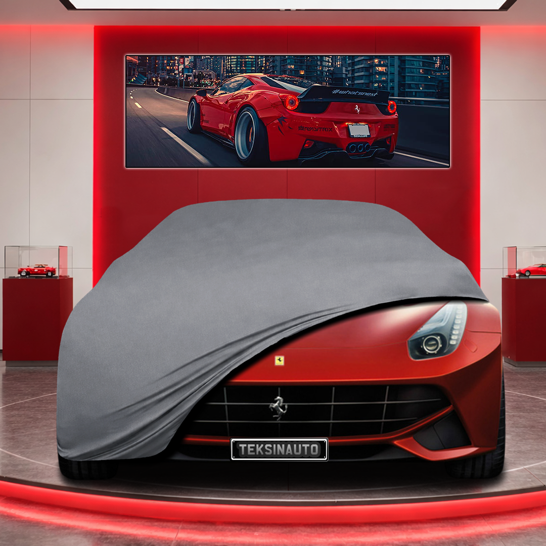 Ferrari F12 Berlinetta Custom Fit Indoor Car Cover Soft Stretch Black Gray Blue Red Dust Protection Garage Cover Laser Cut + Bag