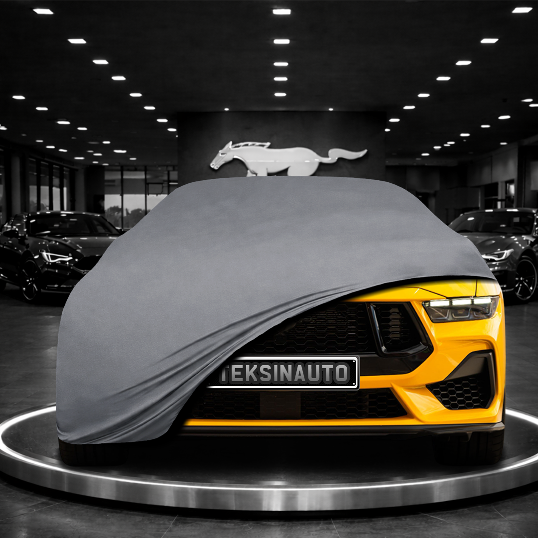 MUSTANG 7 FASTBACK 2024- Custom Fit Indoor Car Cover Soft Stretch Black Gray Blue Red Dust Protection Garage Cover Laser Cut + Bag
