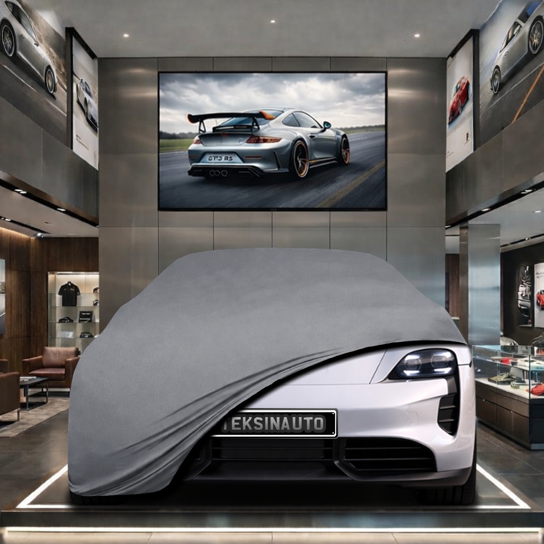 Porsche Taycan (Y1A)Custom Fit Indoor Car Cover Soft Stretch Black Gray Blue Red Dust Protection Garage Cover Laser Cut + Bag