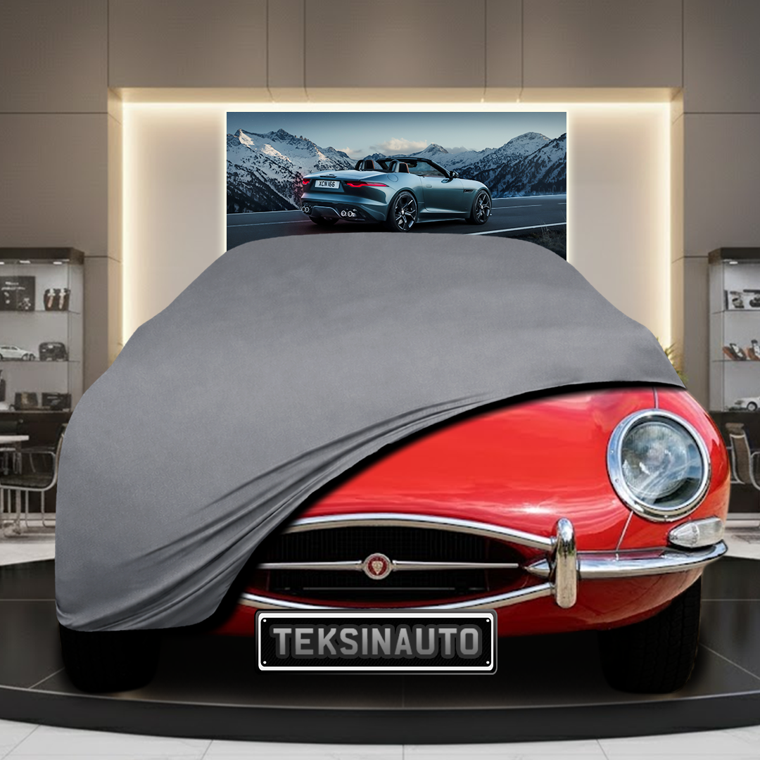 JAGUAR E-TYPE 1961-1975 Custom Fit Indoor Car Cover Soft Stretch Black Gray Blue Red Dust Protection Garage Cover Laser Cut + Bag