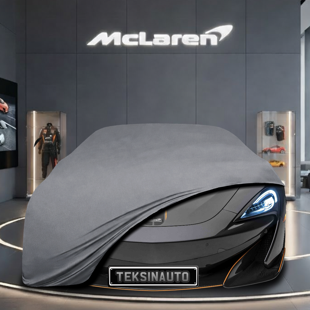 McLaren 600LT (2018-) Custom Fit Indoor Car Cover Soft Stretch Black Gray Blue Red Dust Protection Garage Cover Laser Cut + Bag