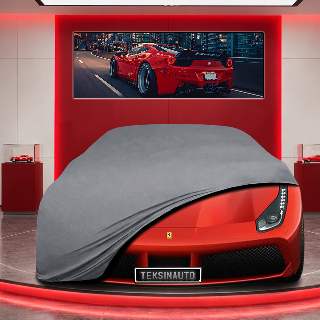 Ferrari 488 Custom Fit Indoor Car Cover Soft Stretch Black Gray Blue Red Dust Protection Garage Cover Laser Cut + Bag