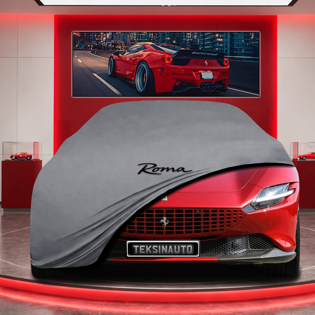 Ferrari Roma Custom Fit Indoor Car Cover Soft Stretch Black Gray Blue Red Dust Protection Garage Cover Laser Cut + Bag