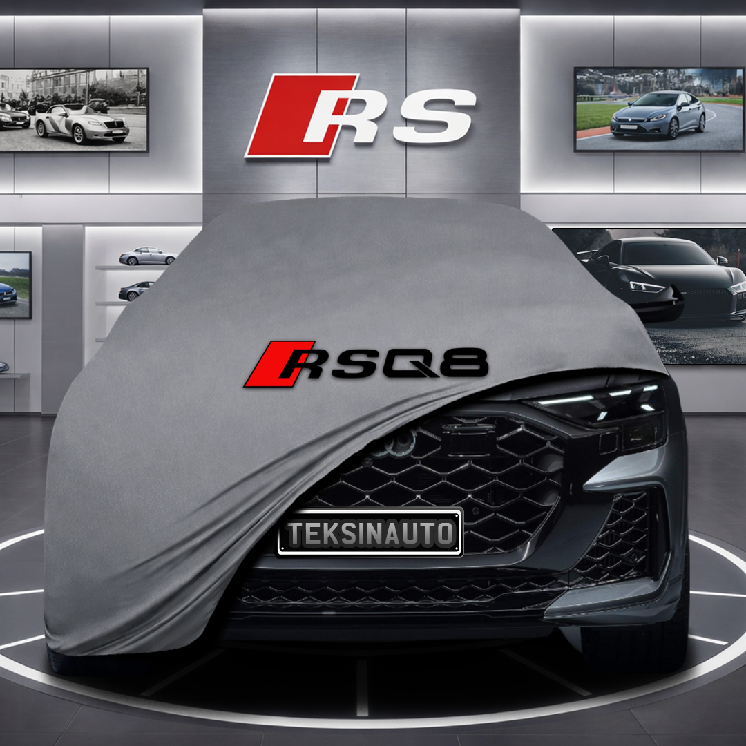 AUDİ Q8 4M Custom Fit Indoor Car Cover Soft Stretch Black Gray Blue Red Dust Protection Garage Cover Laser Cut + Bag