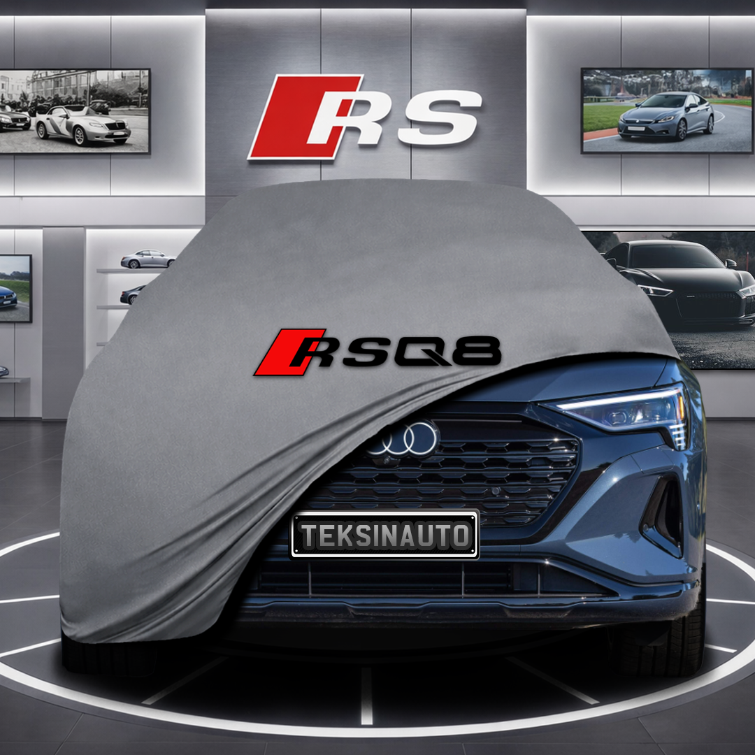 AUDİ Q8 E-TRON GE Custom Fit Indoor Car Cover Soft Stretch Black Gray Blue Red Dust Protection Garage Cover Laser Cut + Bag