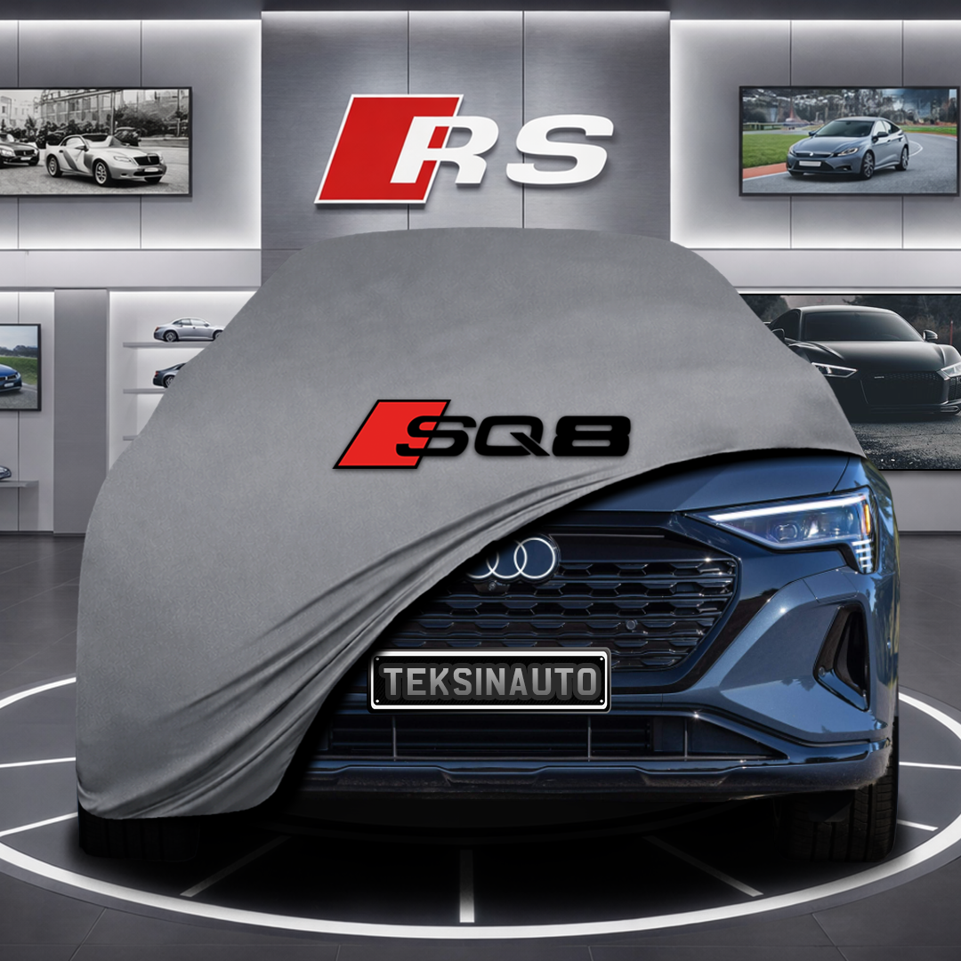 AUDİ Q8 E-TRON GE Custom Fit Indoor Car Cover Soft Stretch Black Gray Blue Red Dust Protection Garage Cover Laser Cut + Bag