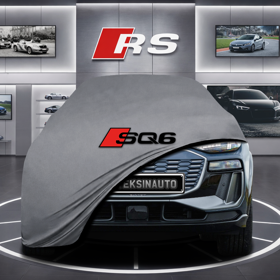 AUDİ Q6 GF E-TRON Custom Fit Indoor Car Cover Soft Stretch Black Gray Blue Red Dust Protection Garage Cover Laser Cut + Bag