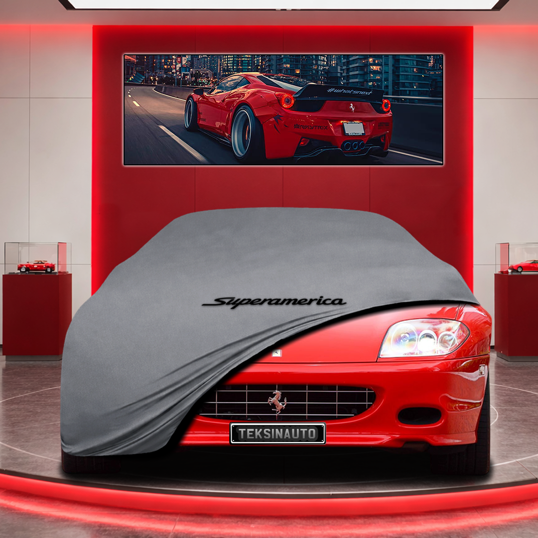 Ferrari 575 SuperAmerica Custom Fit Indoor Car Cover Soft Stretch Black Gray Blue Red Dust Protection Garage Cover Laser Cut + Bag