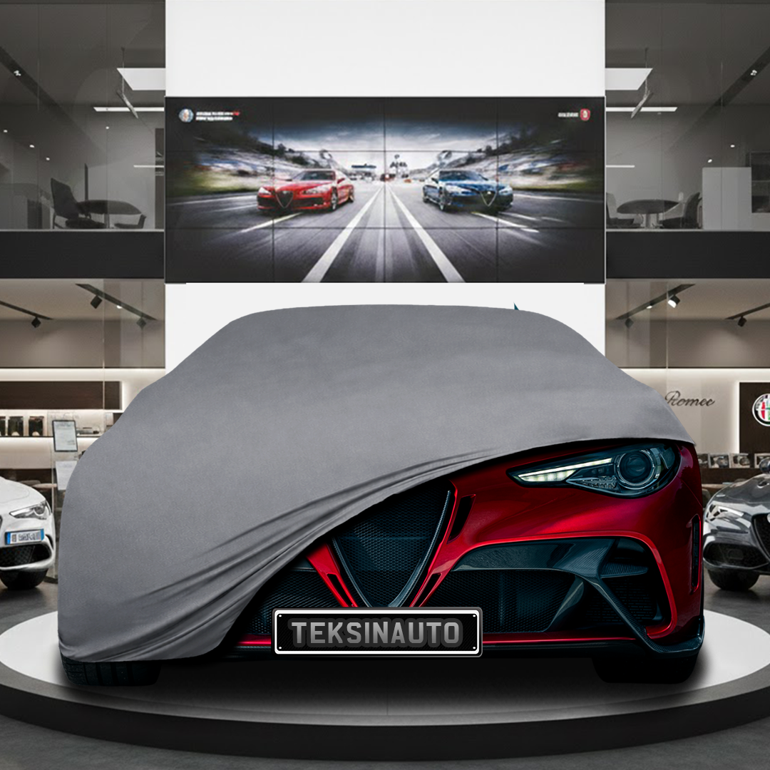 Alfa Romeo Giulia (2022-) Custom Fit Indoor Car Cover Soft Stretch Black Gray Blue Red Dust Protection Garage Cover Laser Cut + Bag