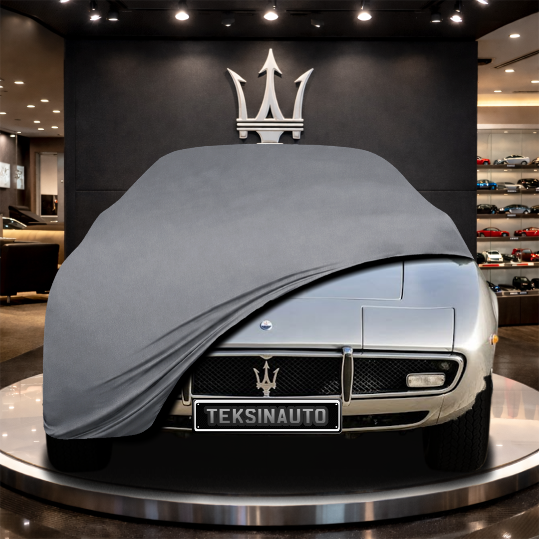 MASERATİ GHİBLİ AM115 (1967-1973) Custom Fit Indoor Car Cover Soft Stretch Black Gray Blue Red Dust Protection Garage Cover Laser Cut + Bag