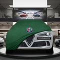 Alfa Romeo Stelvio (2022-) Custom Fit Indoor Car Cover Soft Stretch Black Gray Blue Red Dust Protection Garage Cover Laser Cut + Bag