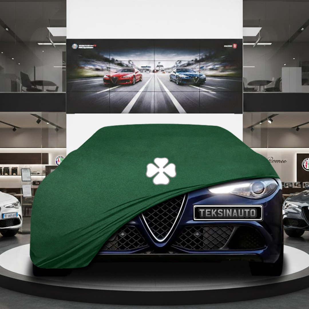 Alfa Romeo Giulia Sedan (2016-) Custom Fit Indoor Car Cover Soft Stretch Black Gray Blue Red Dust Protection Garage Cover Laser Cut + Bag