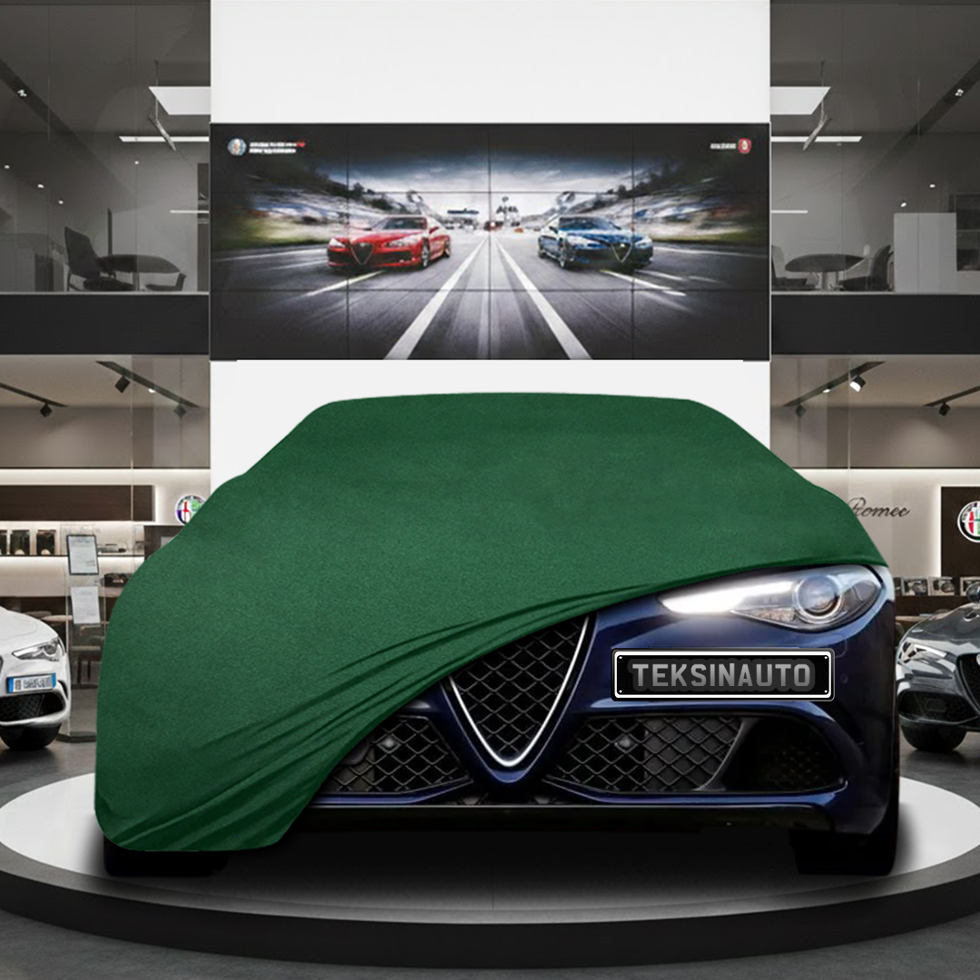 Alfa Romeo Giulia Sedan (2016-) Custom Fit Indoor Car Cover Soft Stretch Black Gray Blue Red Dust Protection Garage Cover Laser Cut + Bag