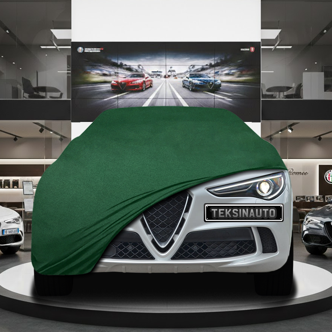 Alfa Romeo Stelvio (2022-) Custom Fit Indoor Car Cover Soft Stretch Black Gray Blue Red Dust Protection Garage Cover Laser Cut + Bag