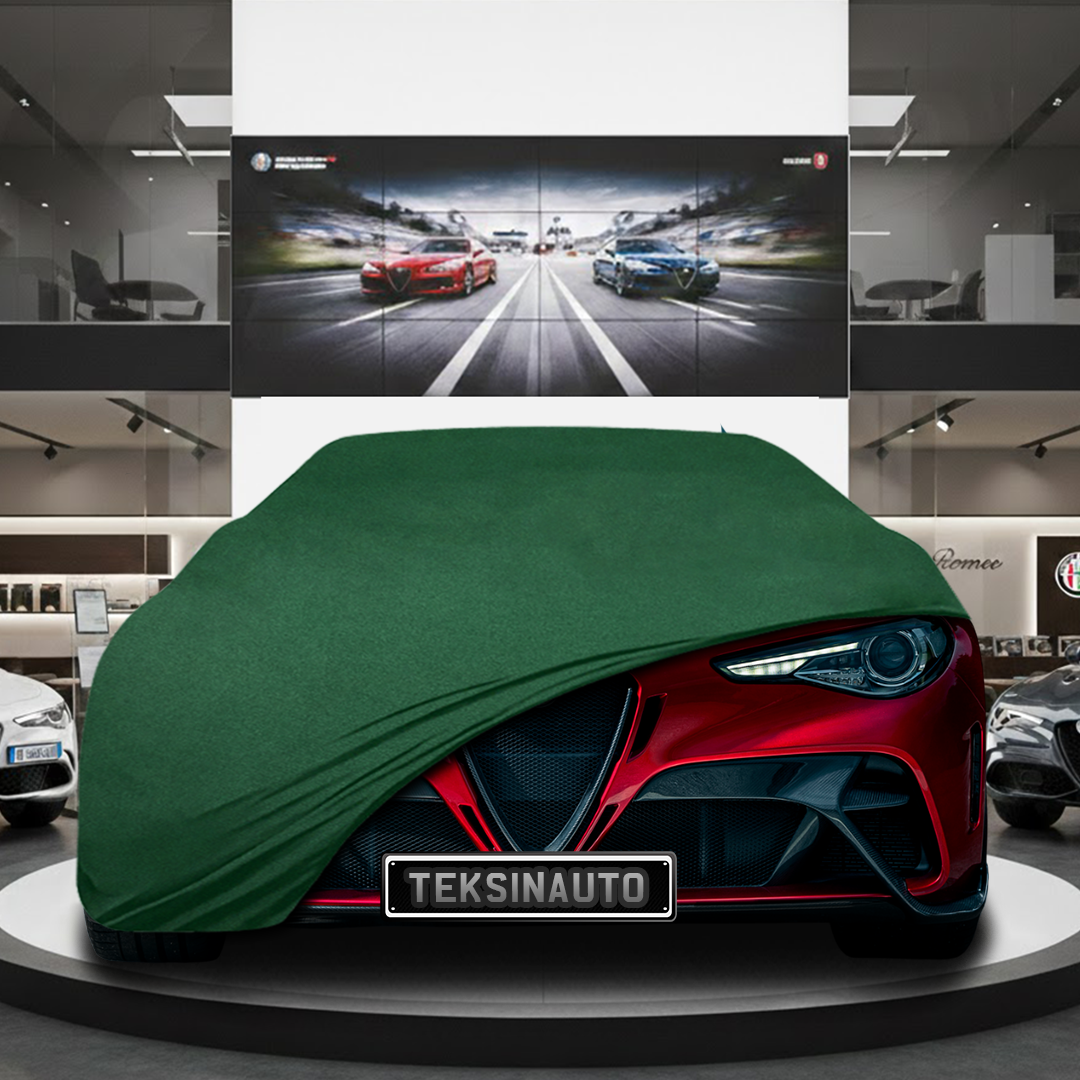 Alfa Romeo Giulia (2022-) Custom Fit Indoor Car Cover Soft Stretch Black Gray Blue Red Dust Protection Garage Cover Laser Cut + Bag