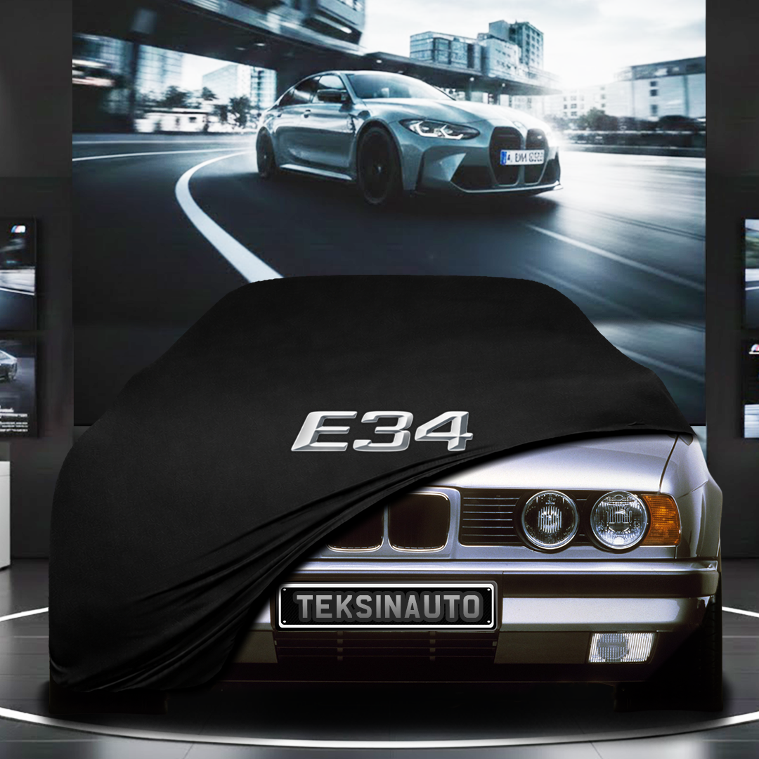 BMW 5 E34 (1988-1996) Custom Fit Indoor Car Cover Soft Stretch Black Gray Blue Red Dust Protection Garage Cover Laser Cut + Bag