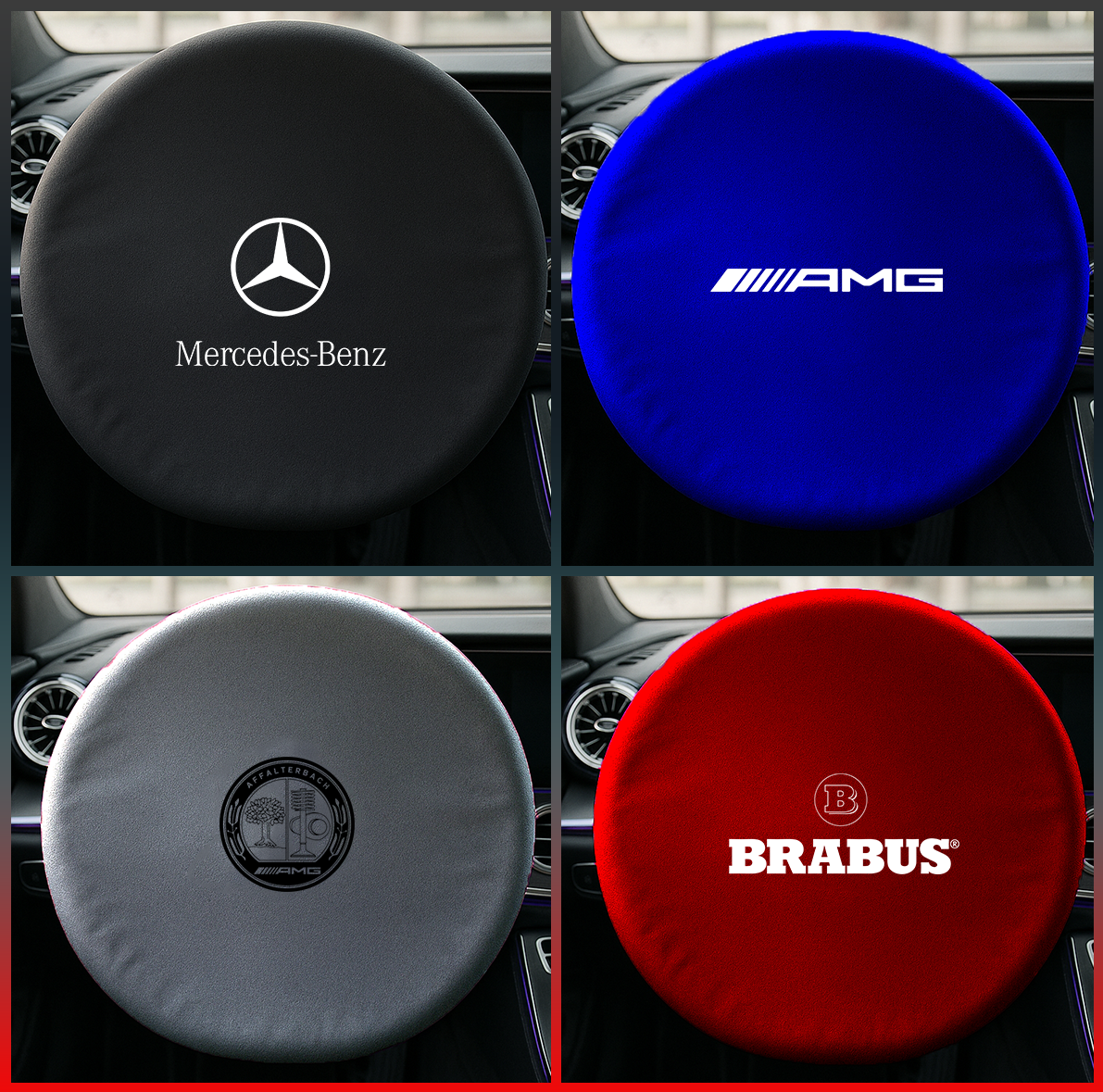 Steering Wheel Cover Soft Elastic Premium Fabric For all Mercedes Model