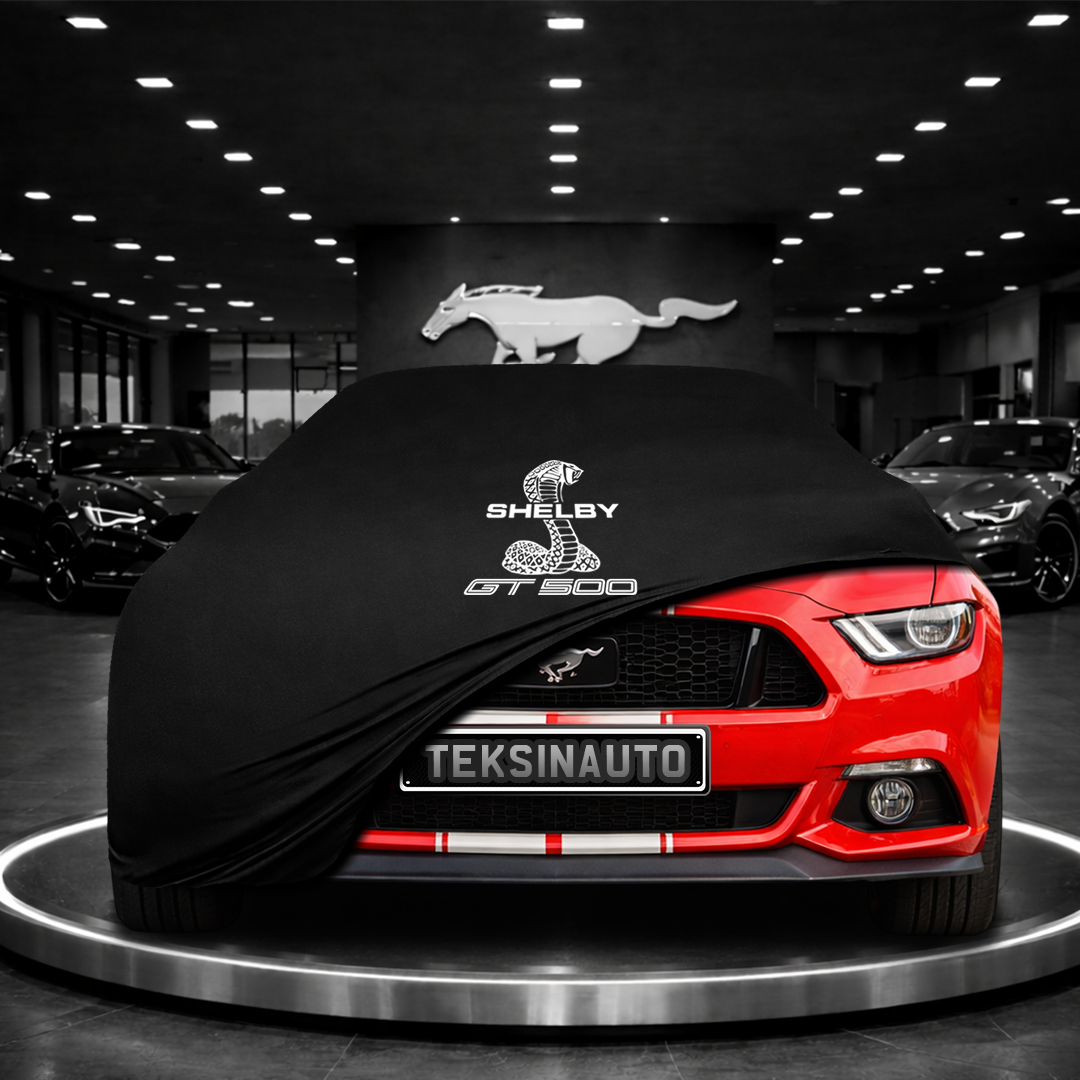 MUSTANG 6 2015-2023 Custom Fit Indoor Car Cover Soft Stretch Black Gray Blue Red Dust Protection Garage Cover Laser Cut + Bag