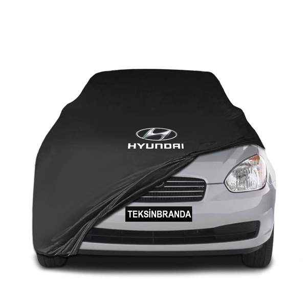 Hyundai Accent 3 Sedan (2006-2010) Indoor Car Cover Custom Fit, Black, Gray, Blue, Red Color