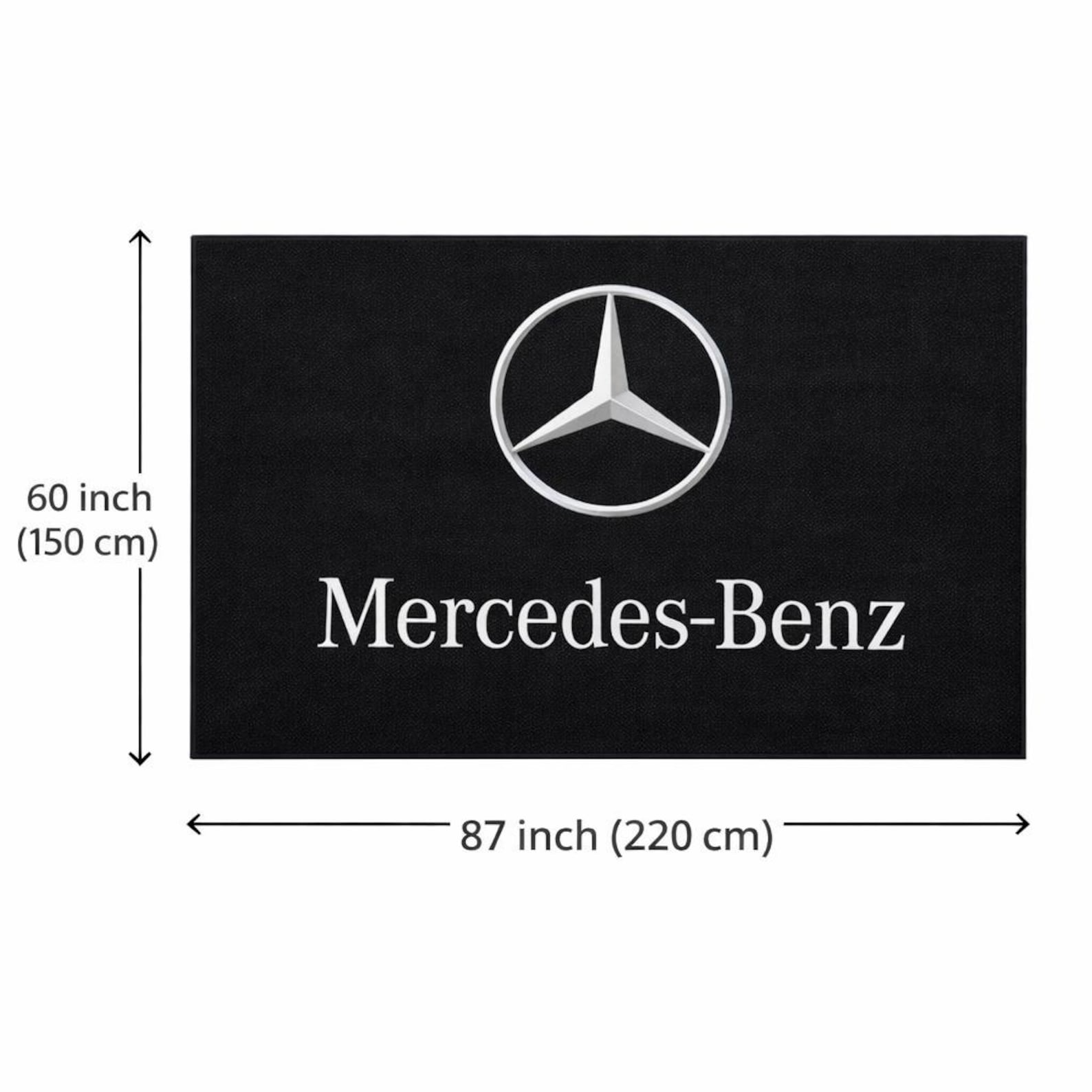MERCEDES-BENZ Premium Luxury Rug (60x87) INCH (150x220) cm Home, Garage & Display Carpet Auto Area Carpet, Car Garage Decor,Car Floor Mat