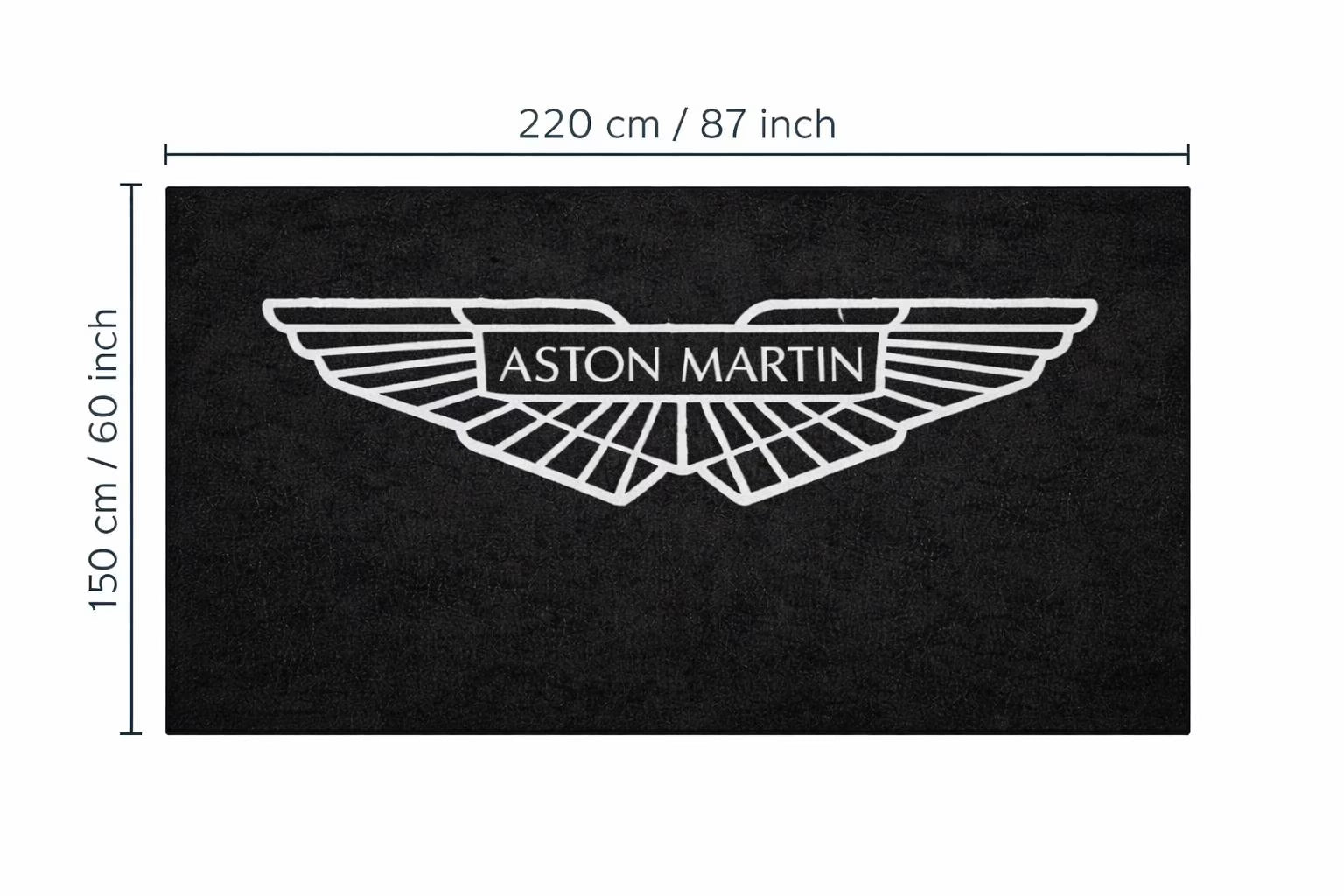 Aston Martin Premium Luxury Rug (60x87) INCH (150x220) cm Home, Garage & Display Carpet Auto Area Carpet, Car Garage Decor,Car Floor Mat