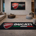 DUCATİ Premium Custom Rug (28x87) INCHS (75x220)Cm – Motorcycle Garage & Room Decor