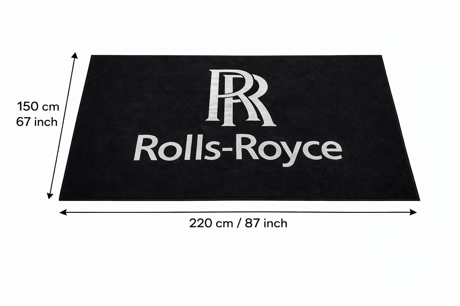 Rolls Royce Premium Luxury Rug (60x87) INCH (150x220) cm Home, Garage & Display Carpet Auto Area Carpet, Car Garage Decor,Car Floor Mat