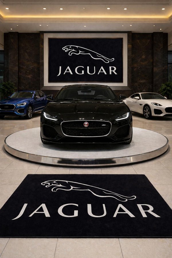 JAGUAR Premium Luxury Rug (60x87) INCH (150x220) cm Home, Garage & Display Carpet Auto Area Carpet, Car Garage Decor,Car Floor Mat