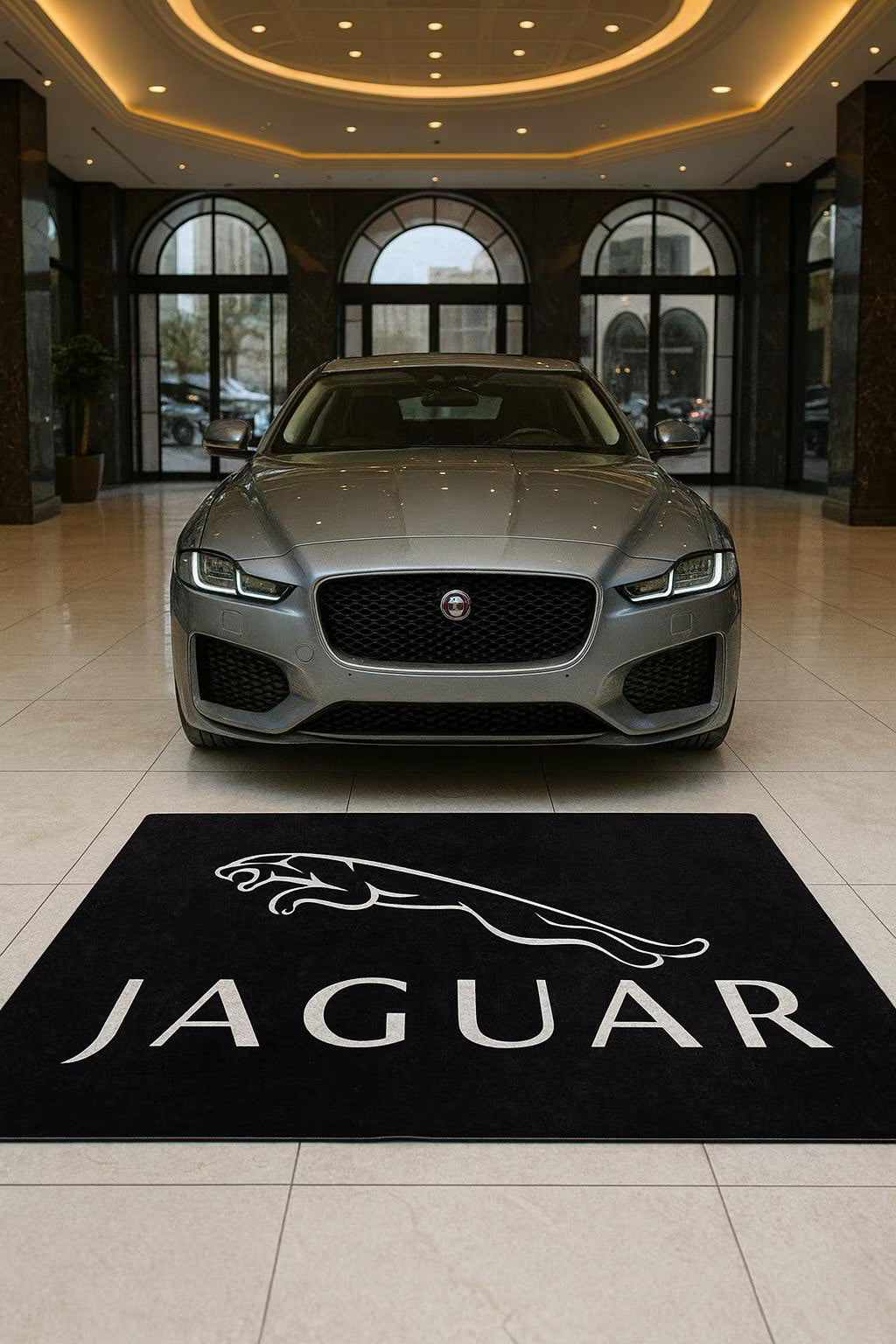 JAGUAR Premium Luxury Rug (60x87) INCH (150x220) cm Home, Garage & Display Carpet Auto Area Carpet, Car Garage Decor,Car Floor Mat