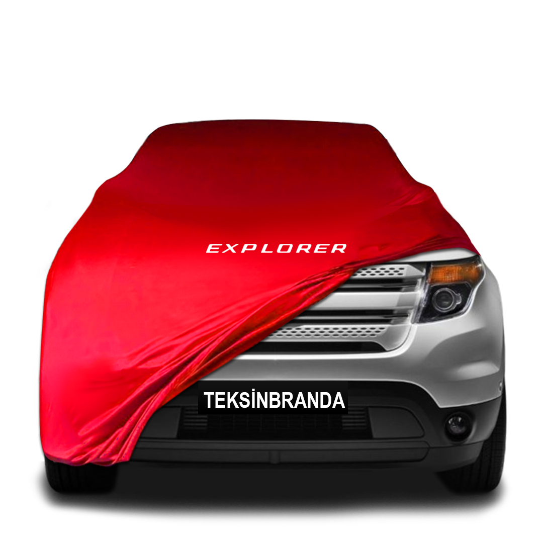 Ford Explorer 5 (2011-2019) Indoor Car Cover Custom Fit, Black, Gray, Blue, Red Color