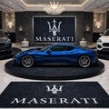 Maserati Premium Luxury Rug (60x87) INCH (150x220) cm Home, Garage & Display Carpet Auto Area Carpet, Car Garage Decor,Car Floor Mat